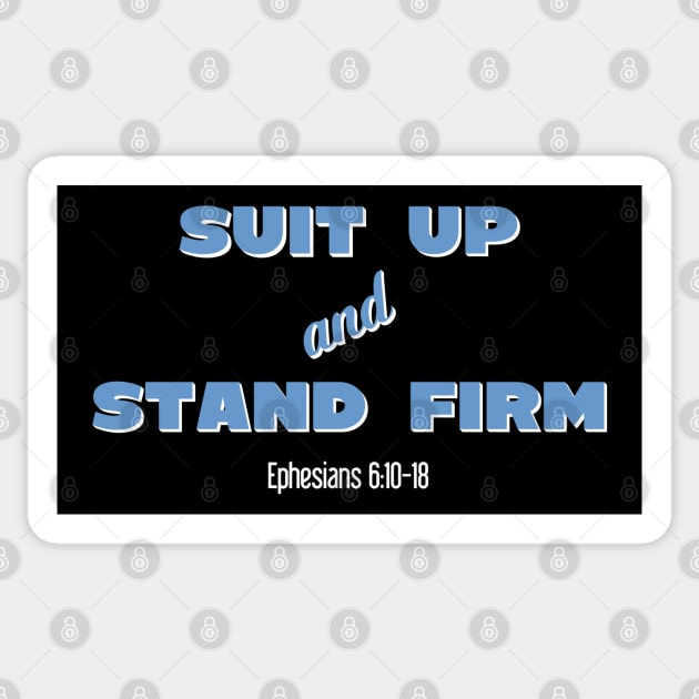 Suit Up and Stand Firm (Blue) Sticker by Rili22